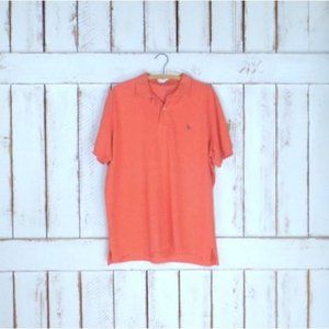 90s Eddie Bauer peach cotton polo shirt